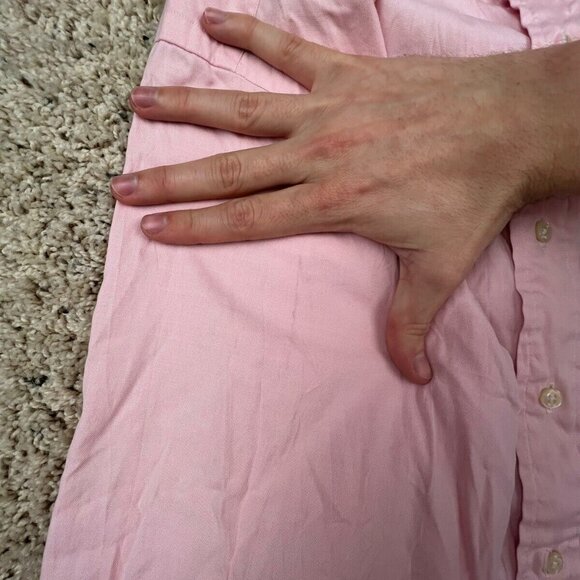 Polo Ralph Lauren ANDREW Button Up Shirt Cotton Mens Size 16.5 34 PINK Oxford - Picture 10 of 12